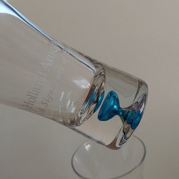 VINTAGE HOLLAND AMERICA LINE COLORED AIR BUBBLE SHOT GLASSES 3 1/4" PAIR - Picture 4 of 6